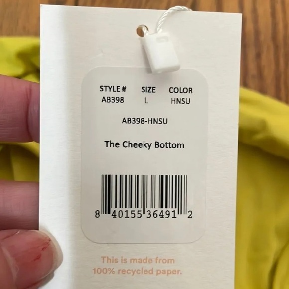 Andie Bikini Set Maui Top Cheeky Bikini Bottom black yellow size L NWT - Picture 8 of 9